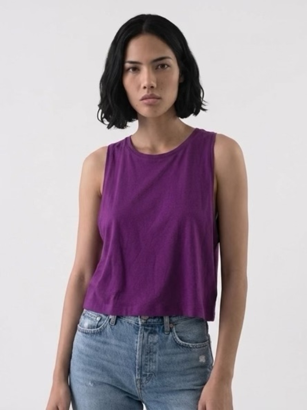 Z by Zella Purple Cropped Tank Top